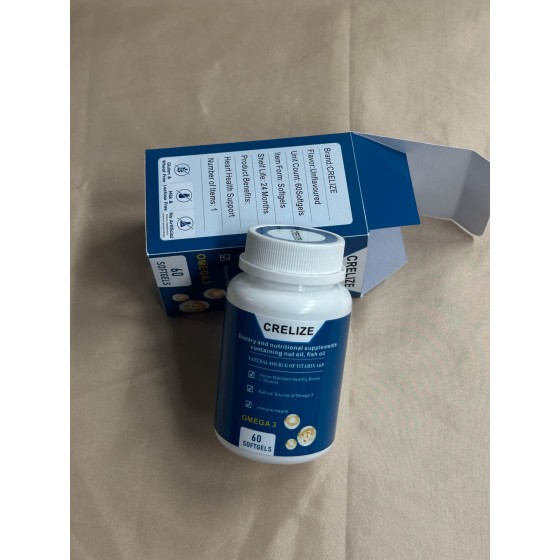 CRELIZE Dietary & Nutritional Supplement with Nut Oil and Fish Oil, Easy-to-Swallow Softgels for Daily Wellness Support